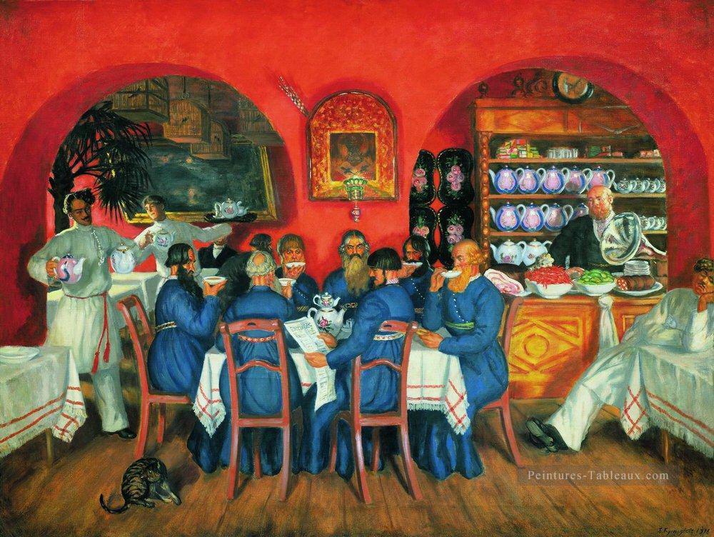 taverne de moscou 1916 Boris Mikhailovich Kustodiev Peintures à l'huile